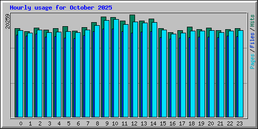 Hourly usage for October 2025