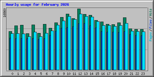 Hourly usage for February 2026