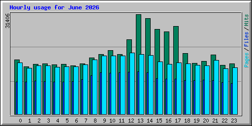 Hourly usage for June 2026